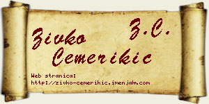 Živko Čemerikić vizit kartica